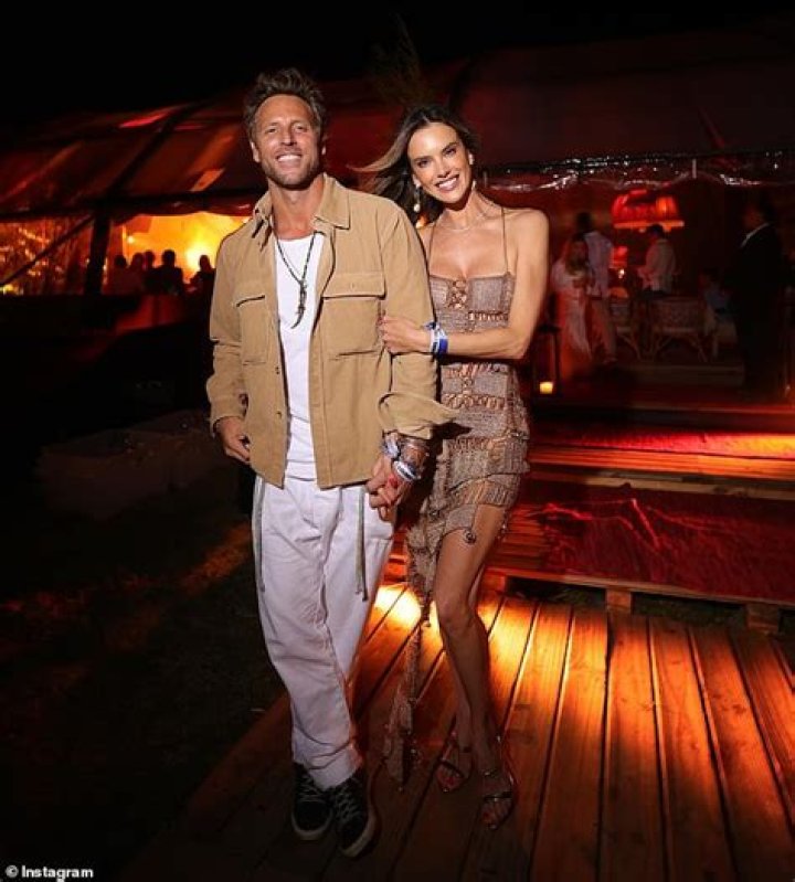 Alessandra Ambrosio Stuns In Plunging Bikini Top & High-Waisted Orange Pants While Out In LA