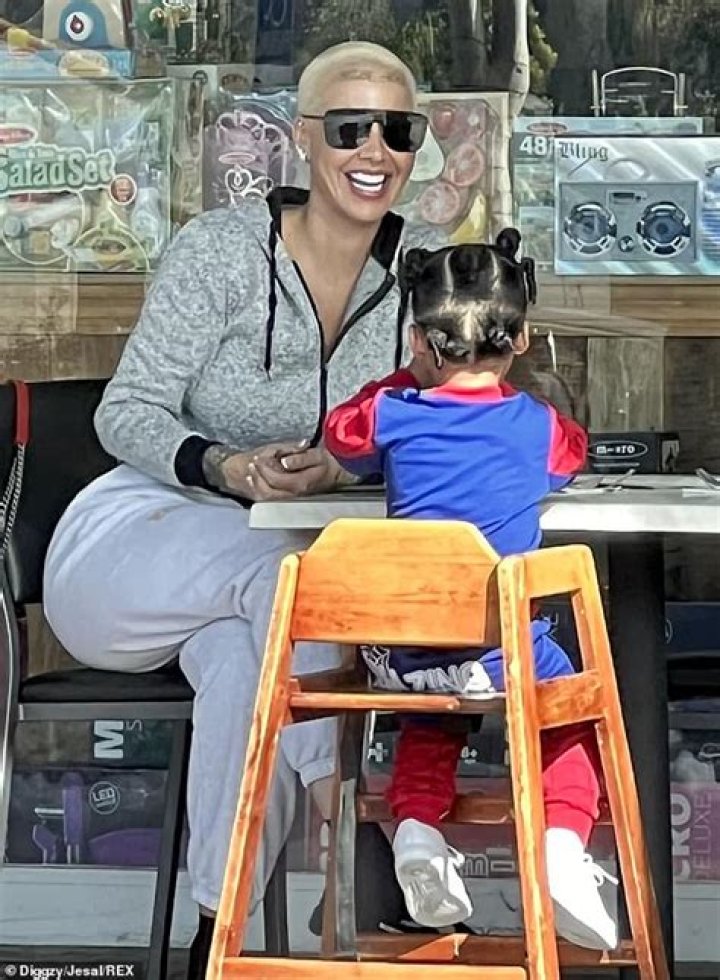 Amber Rose’s Son Licks Her Head During Interview — Just As Kanye West Did To Her
