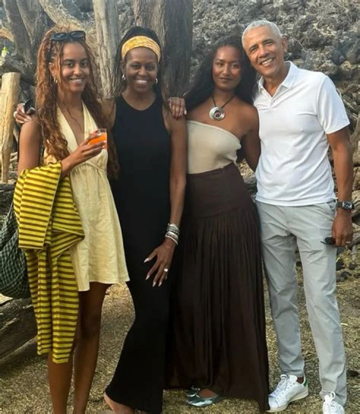 Barack Obama Kicks Off Family Vacation On Father’s Day With Daughters Sasha, 18, & Malia, 20, In France