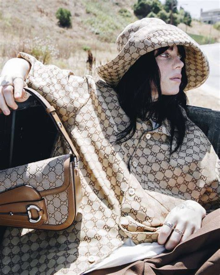 Billie Eilish Rocks Her Gucci Jacket & Bucket Hat While Hiking