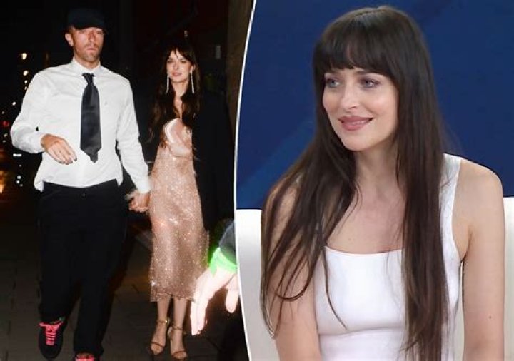 Chris Martin Wraps Arm Around Son Moses, 13 With Girlfriend Dakota Johnson As They Head To Movies