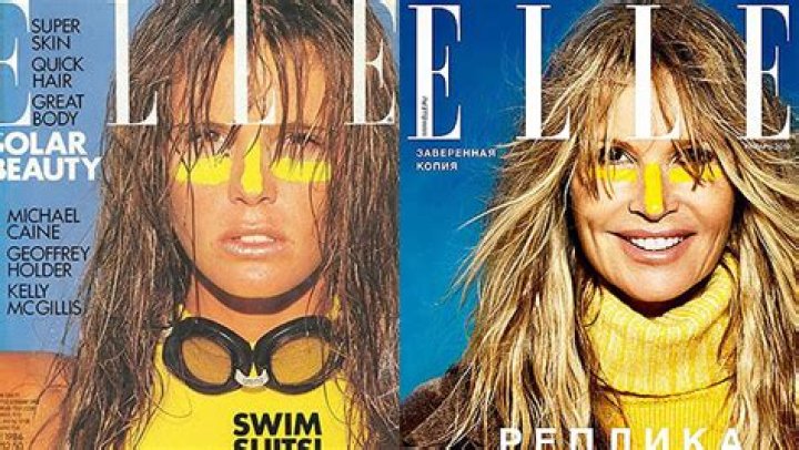 Elle Macpherson, 54, Recreates Her Iconic ‘Elle’ Cover With Zinc Face Stripes & She Hasn’t Aged A Day