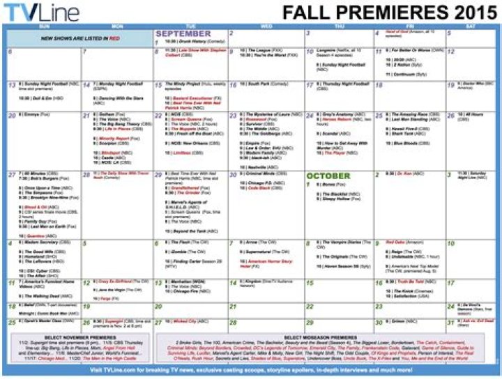 Fall TV Schedule: When New Shows Premiere & Old Favorites Return