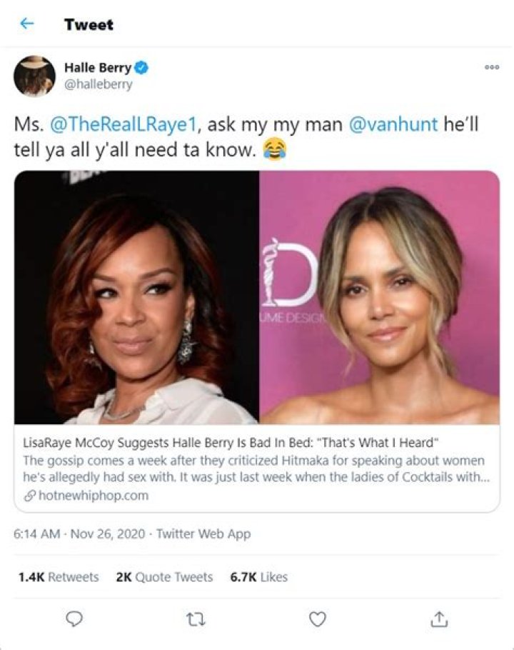 Halle Berry Responds To ‘Bad In Bed’ Comment After LisaRaye McCoy Claim – Hollywood Life