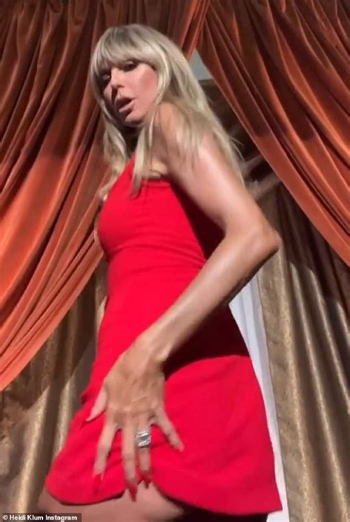 Heidi Klum Dances To Doja Cat While Rocking Red Dress In Video – Hollywood Life