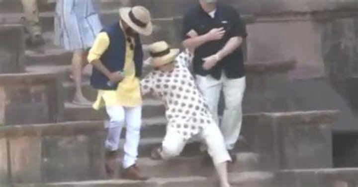 Hillary Clinton Slips & Stumbles Down Stairs In India: Is She OK? — Watch