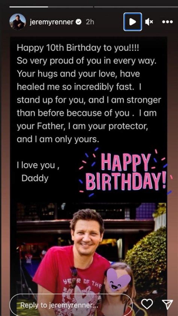 Jeremy Renner Wishes His Daughter Ava A Happy 10th Birthday – Hollywood Life
