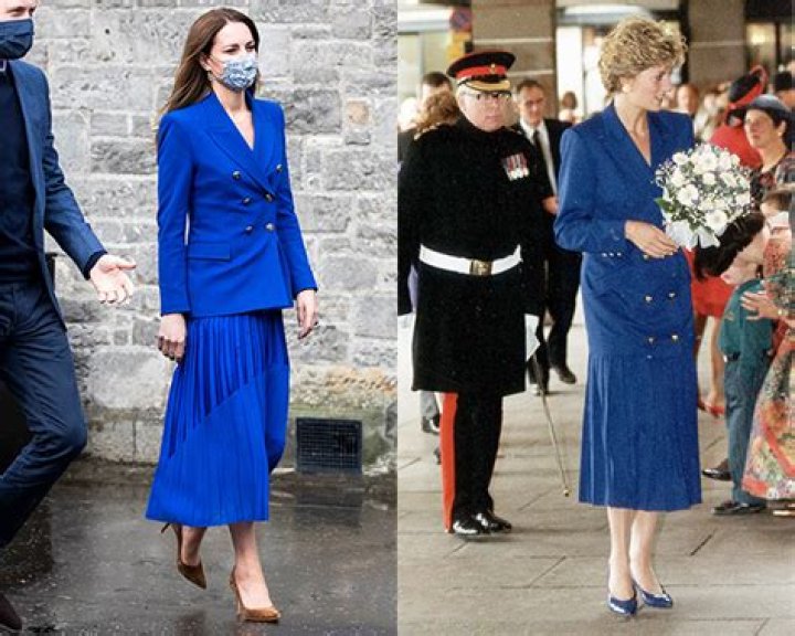Kate Middleton’s Blue Dress Is Near Identical To One Wore By Diana – Hollywood Life
