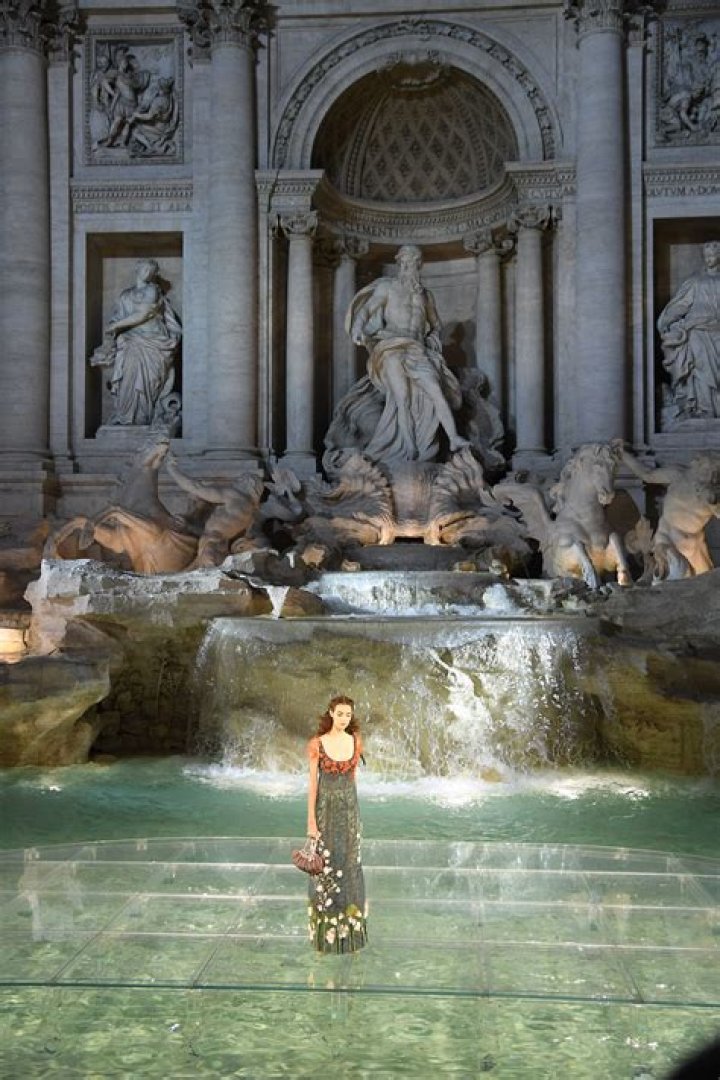 Kendall Jenner Opens Fendi’s 90th Anniversary Show & Walks On Water
