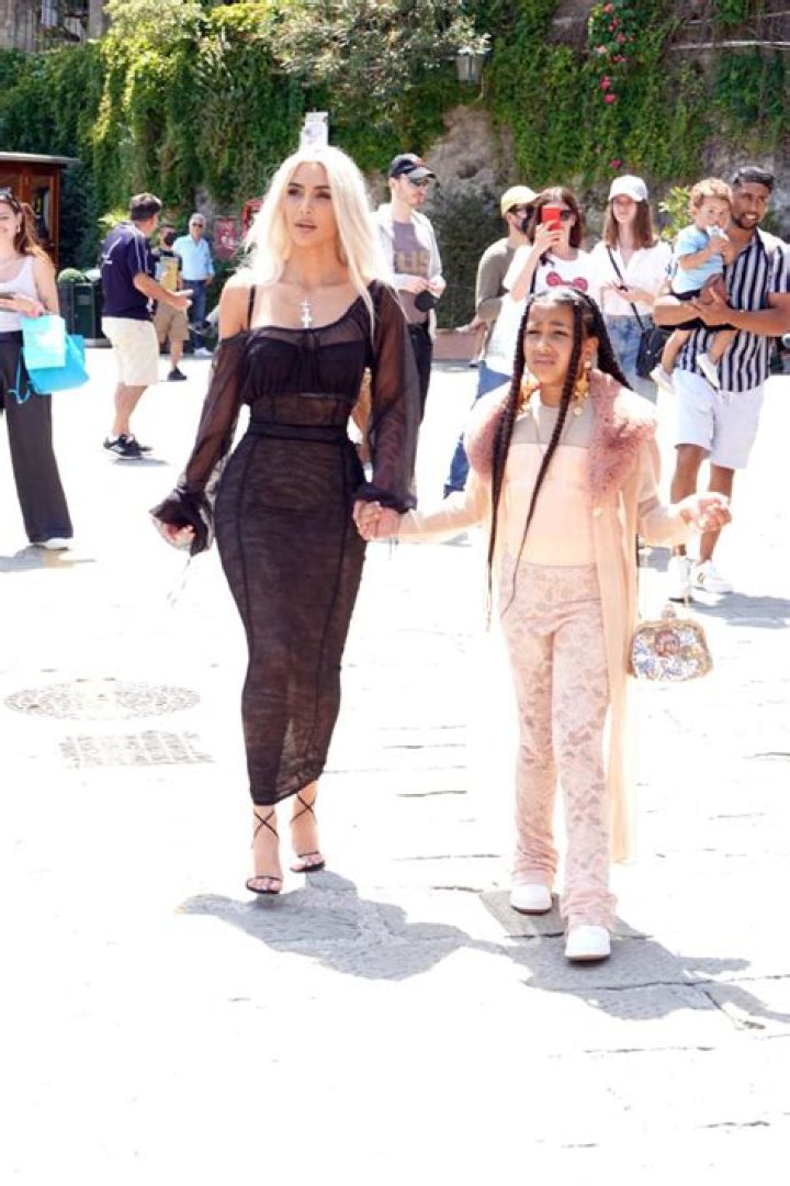 Kim Kardashian Wears Sheer Black Dress With North In Italy: Photos – Hollywood Life