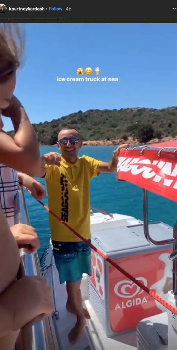 Kourtney Kardashian Gets Cheeky In Yellow Bikini On Luxury Yacht Cruise With Her Kids In Corsica — Pics