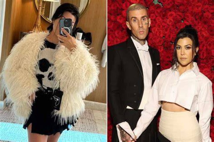 Kourtney Kardashian Rocks Lacy Slip Dress In Bed For Collab With Travis Barker’s Wellness Brand