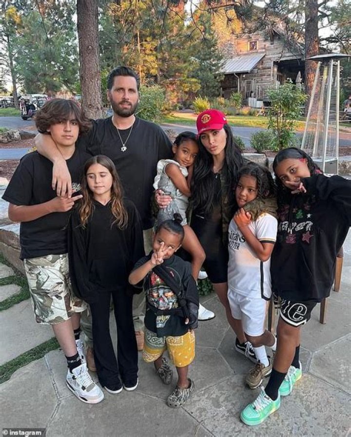 Kourtney Kardashian & Travis Barker Take Her Kids Mason, Penelope, and Reign Disick To Disneyland