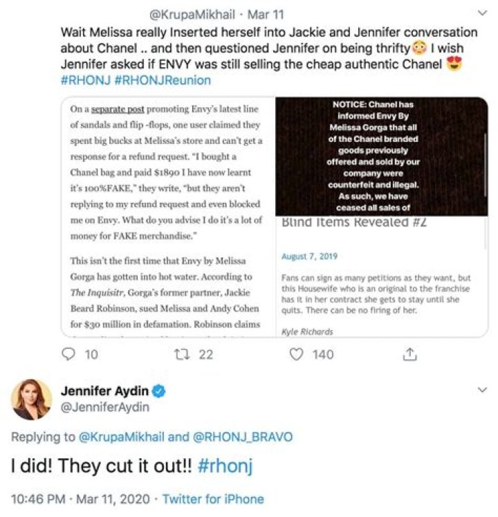 Melissa Gorga Slams Jennifer Aydin Ahead Of ‘RHONJ’ Reunion: ‘I Know Fake & Conniving When I See It’