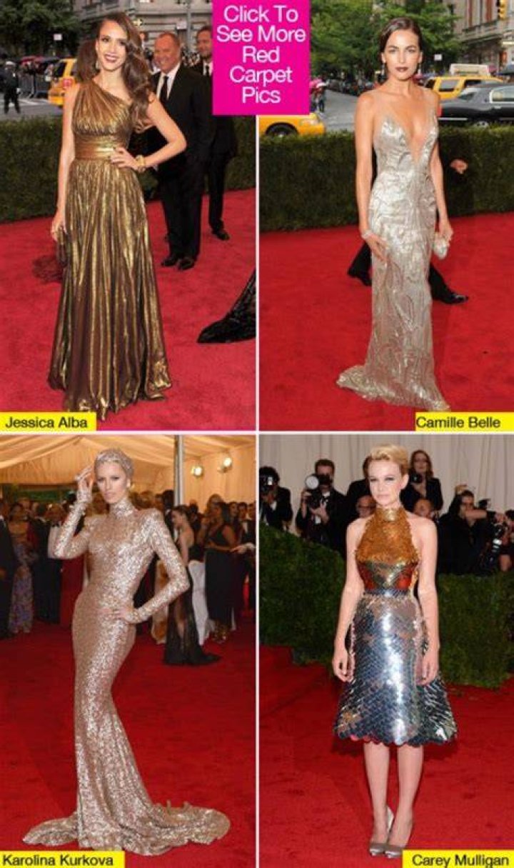 Met Ball 2012 Red Carpet: Stars Shine In Metallic Frocks