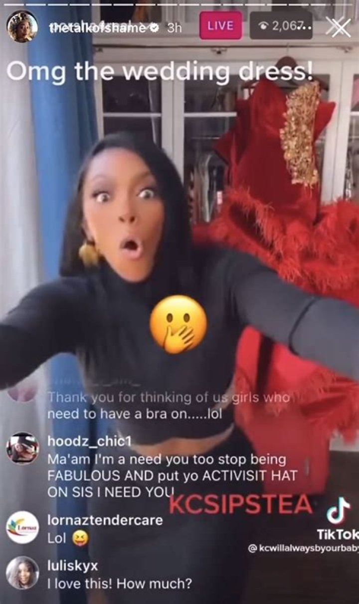 Porsha Williams Reveals Wedding Dress On Instagram Live: Video – Hollywood Life