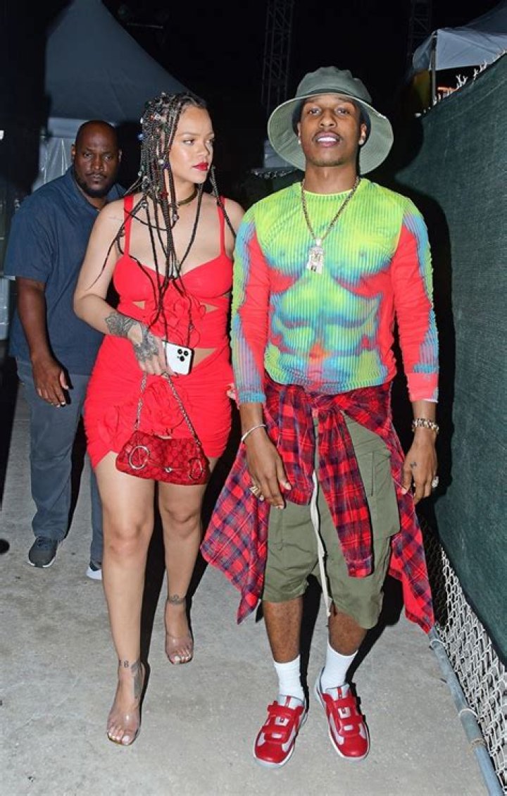 Rihanna & ASAP Rocky In Barbados As She Wears Black Slit Dress: Photos – Hollywood Life