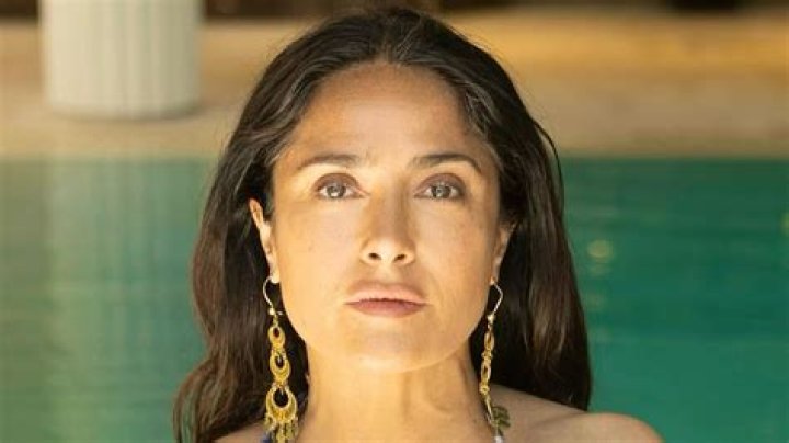 Salma Hayek Shakes Her Drenched Hair After Getting Soaking Wet In Low-Cut Swimsuit — Watch