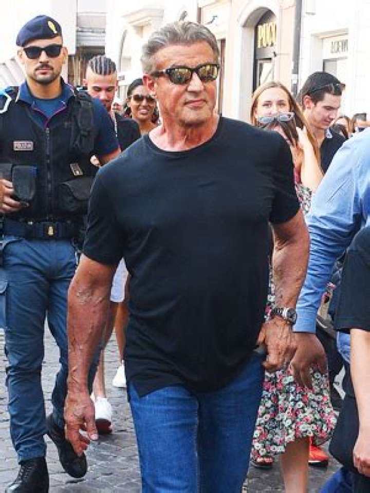 Sylvester Stallone Flexes His Arm Muscles After Gym Workout – Hollywood Life