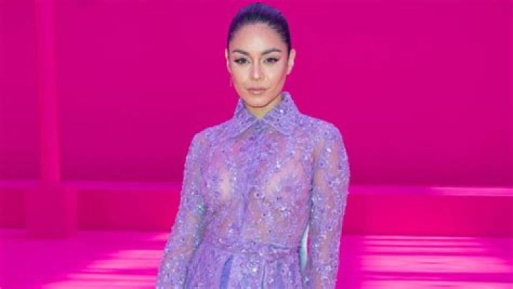 Vanessa Hudgens Rocks Sheer Purple Dress At Paris Fashion Week — Pics – Hollywood Life