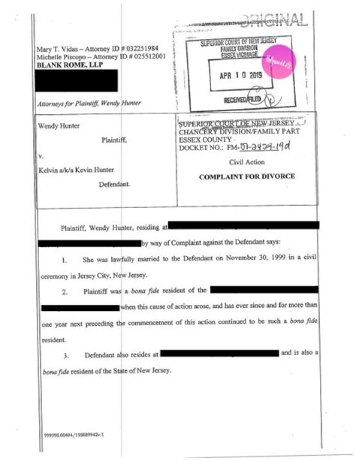Wendy Williams Divorce Documents